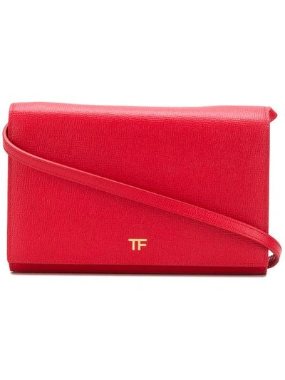 Shop Tom Ford Flap Shoulder Bag In Red