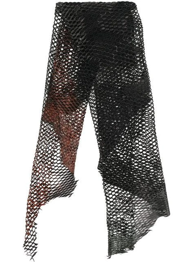 Shop Vanderwilt Open Net Scarf In Black