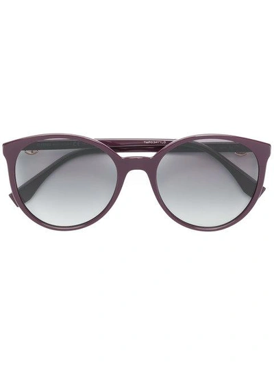 Shop Fendi Eyewear Gradient Round Sunglasses - Pink