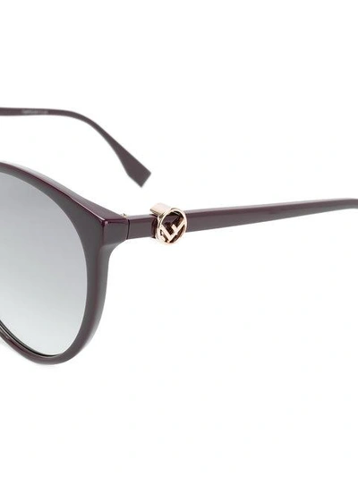 Shop Fendi Eyewear Gradient Round Sunglasses - Pink