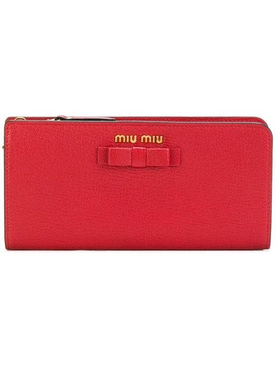 Shop Miu Miu Portemonnaie Mit Reissverschluss In F0ju2