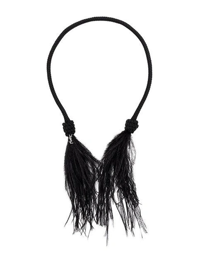 Shop Saint Laurent Cuff Necklace In Black