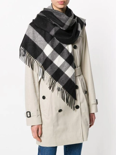 Shop Burberry Oversized Check Scarf