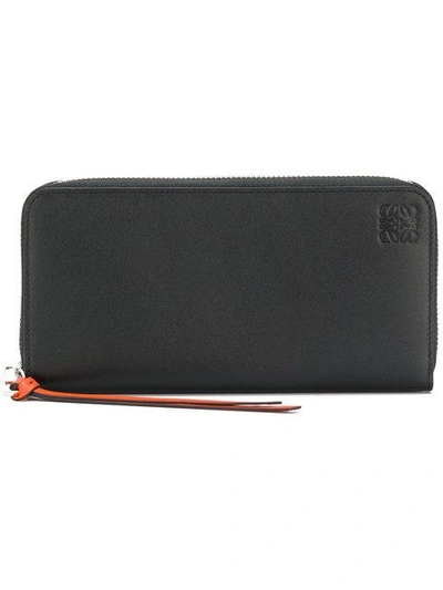 Shop Loewe Zip Around Wallet - Black