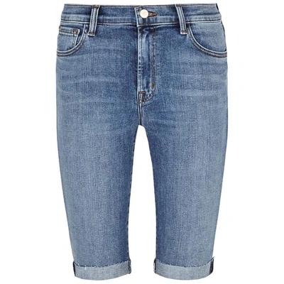Shop J Brand 811 Blue Skinny Shorts