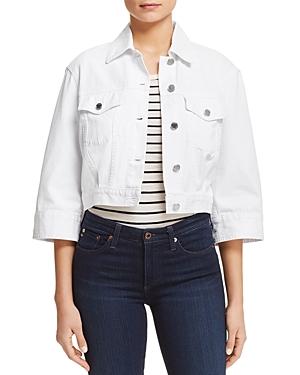 michael kors cropped denim jacket