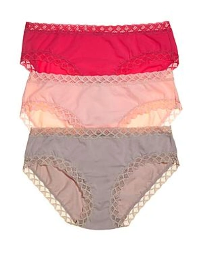 Shop Natori Bliss Girl Briefss, Set Of 3 In Pink/creamsicle/cocoon