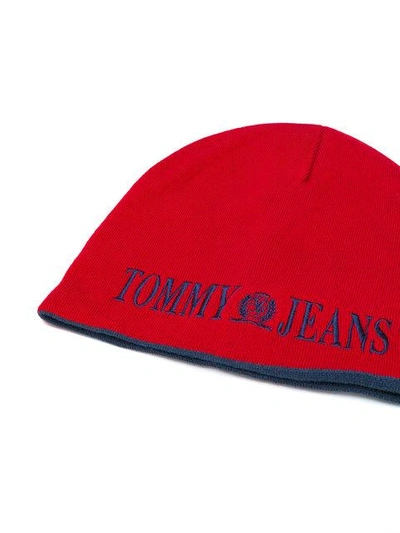 Shop Tommy Jeans 90's Beanie Hat - Red