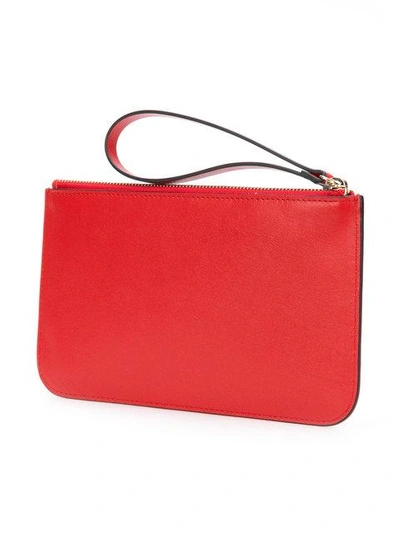 Shop Versace Medusa Wrist Wallet In Red