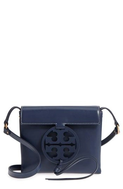 Shop Tory Burch Miller Leather Crossbody Bag - Blue In Royal Navy