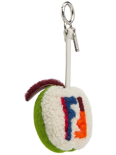 Shop Fendi Apple Bag Charm In Multicolour
