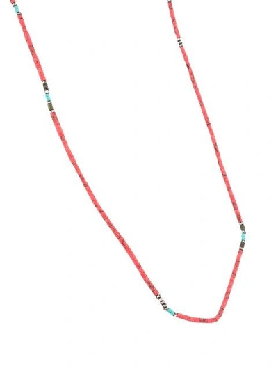 Shop M Cohen Beaded Necklace In Red
