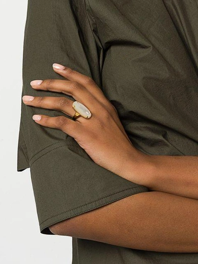 Wouters & Hendrix Technofossils Mother Of Pearl Ring In Metallic