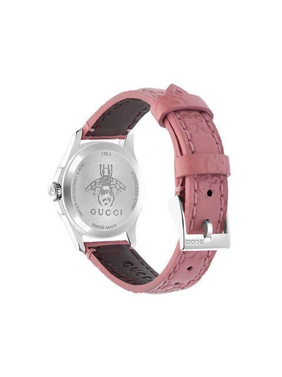 Gucci Watch G-timeless Watch Case 38 Mm With The Engraved Gg Monogram In  Pink
