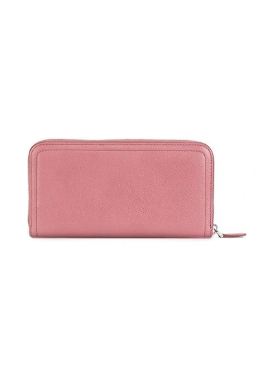 Shop Prada Zip Around Continental Wallet - Pink In Pink & Purple