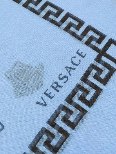Shop Versace Medusa Motif Scarf - Blue