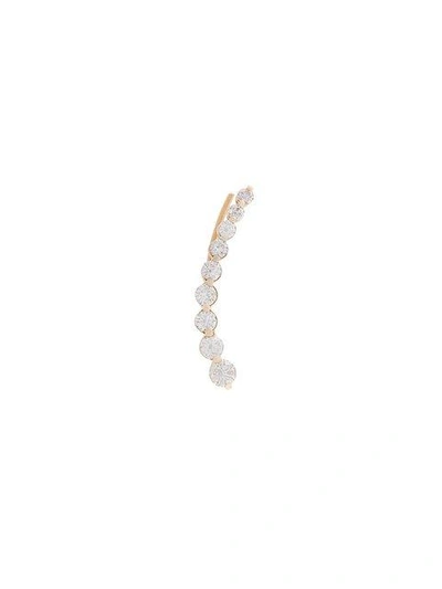 Shop Anita Ko 18kt Rose Gold Floating Diamond Cuff Earring In Metallic