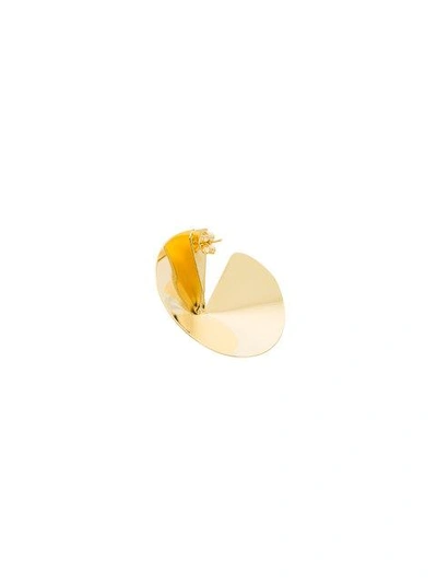 Shop Gaviria Jewellery Metallic Gold Fortune Cookie Earrings
