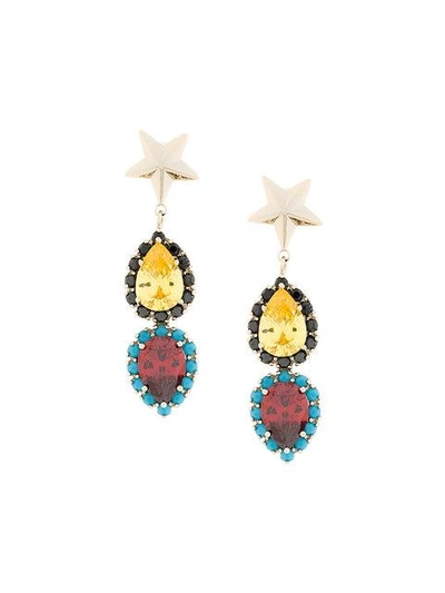 Shop Iosselliani Elegua Star Earrings In Metallic