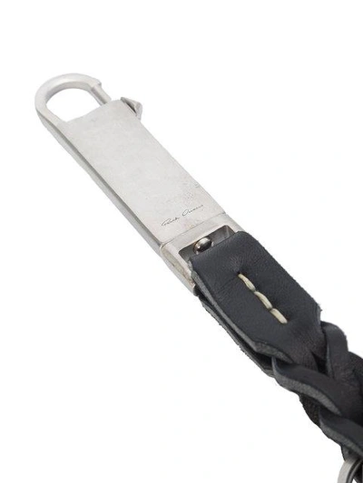 Shop Rick Owens Tassel Keychain - Black