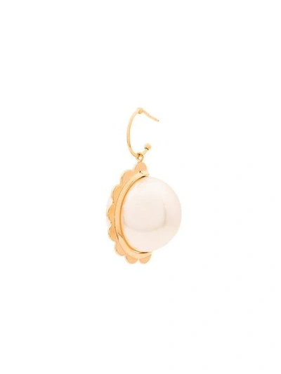 Shop Simone Rocha Pearl Scalloped Earrings - White