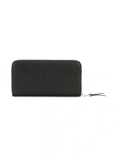 Shop Miu Miu Bow Detail Continental Wallet In Black