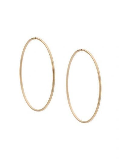 Shop Erth Large Hoop Earrings In Metallic