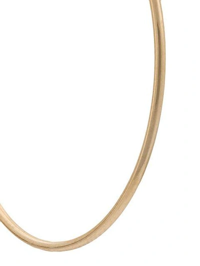 Shop Erth Large Hoop Earrings In Metallic