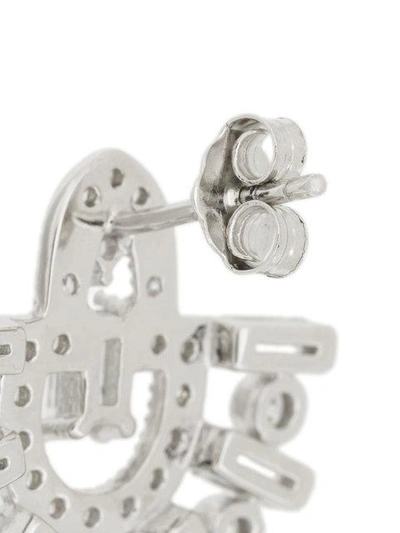 Shop V Jewellery Runa Fan Earrings In Metallic