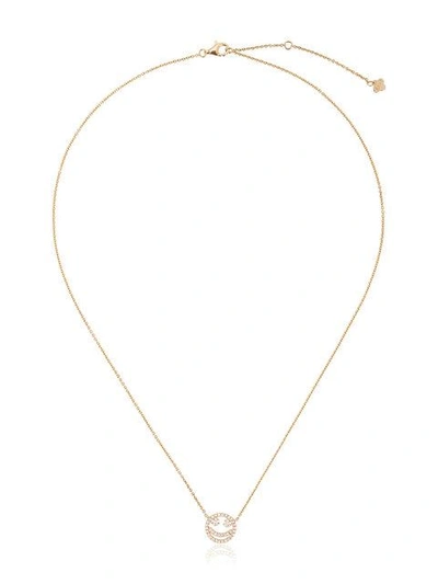 Shop Rosa De La Cruz Yellow Gold And Diamond Smile Necklace