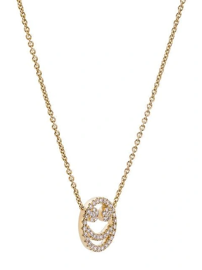 Shop Rosa De La Cruz Yellow Gold And Diamond Smile Necklace
