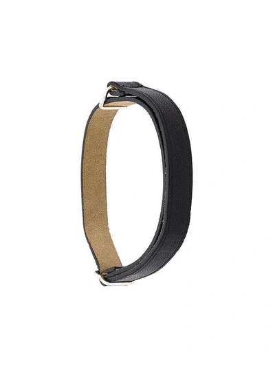 Shop Maison Margiela Adjustable Strap Bracelet - Black