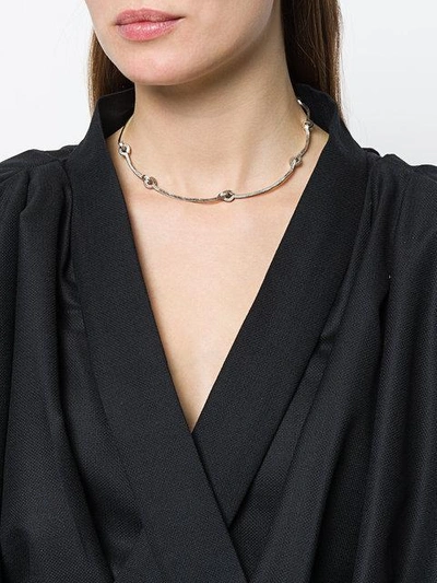 Wouters & Hendrix Technofossils Hammered Necklace In Metallic