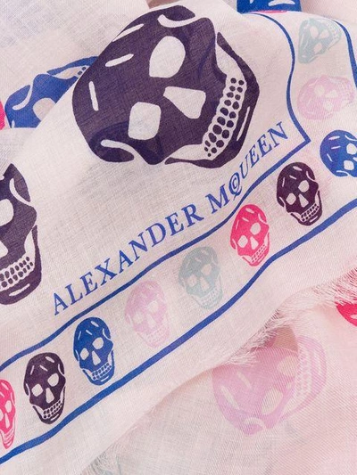 Shop Alexander Mcqueen Skull Scarf In Pink