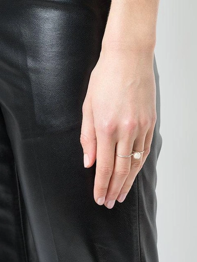 Shop Sara Lasry Double Slide Ring In Metallic