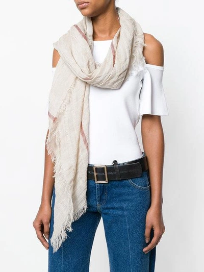 Shop Peserico Frayed Edge Scarf