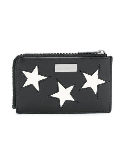 Shop Stella Mccartney Star Zip Around Wallet - Black