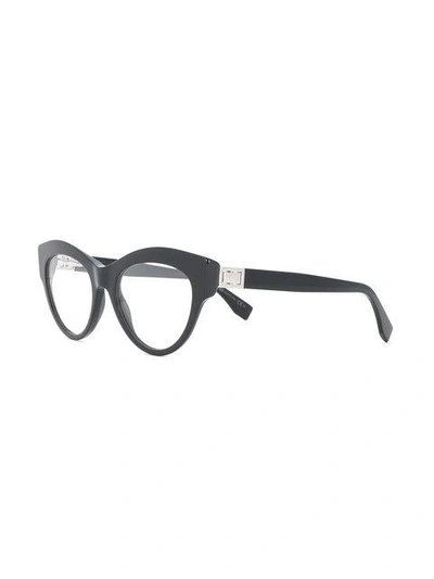 Shop Fendi Cat Eye Glasses In Black