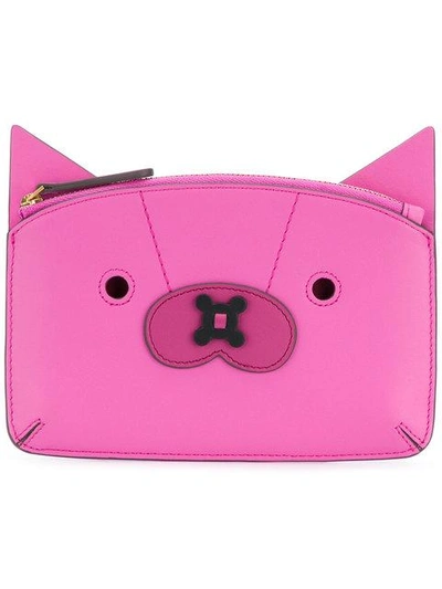 Shop Anya Hindmarch Fox Wallet - Pink & Purple