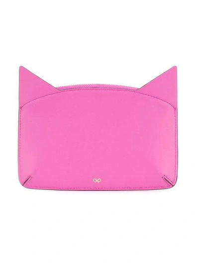 Shop Anya Hindmarch Fox Wallet - Pink & Purple