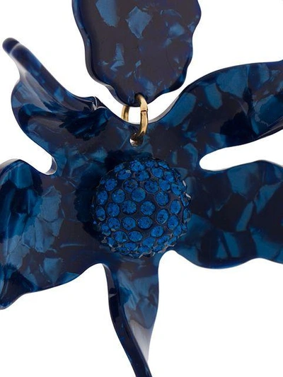 Shop Lele Sadoughi Crystal Lily Earrings In Blue