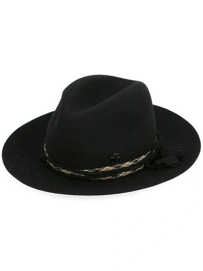 Shop Maison Michel Tassel Detail Hat In Black