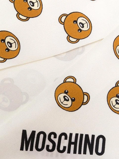 Shop Moschino Teddy Logo Print Scarf