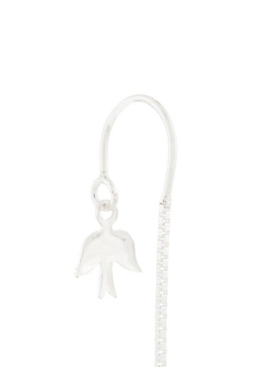 Shop Petite Grand Heart/dove Thread Through Earrings In Metallic