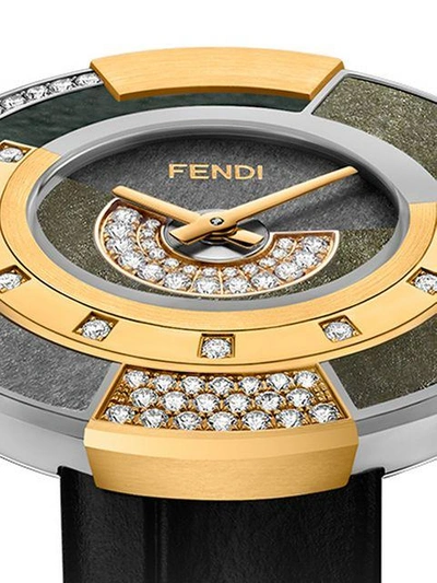 Shop Fendi Policromia Watch In Black