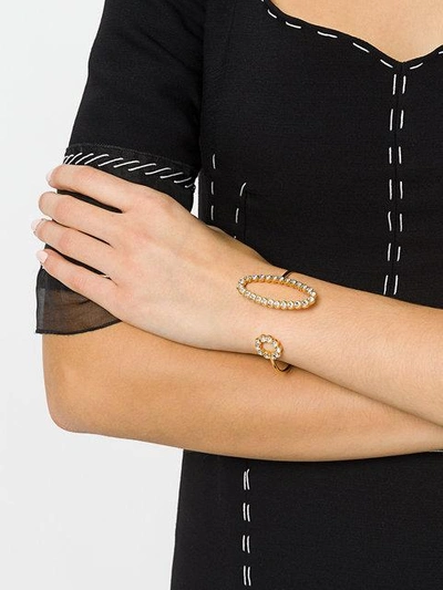 Shop Ca&lou Oriana Embellished Bracelet - Metallic