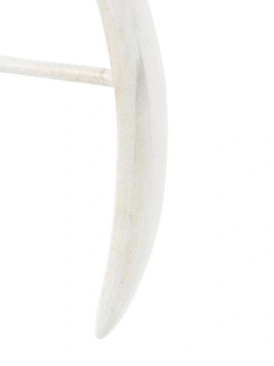 Shop Niomo Pinanga Curved Stud Earrings In Silver