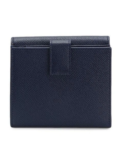Shop Ferragamo Salvatore  Gancio Lock Wallet - Blue