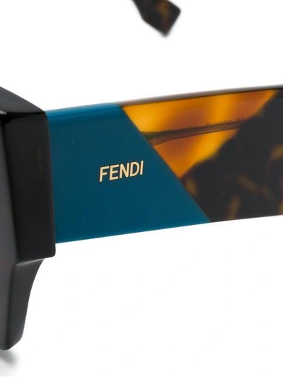 Shop Fendi Chunky Oversized Sunglasses In Brown