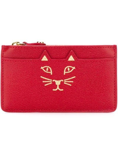 Shop Charlotte Olympia 'feline' Purse - Red